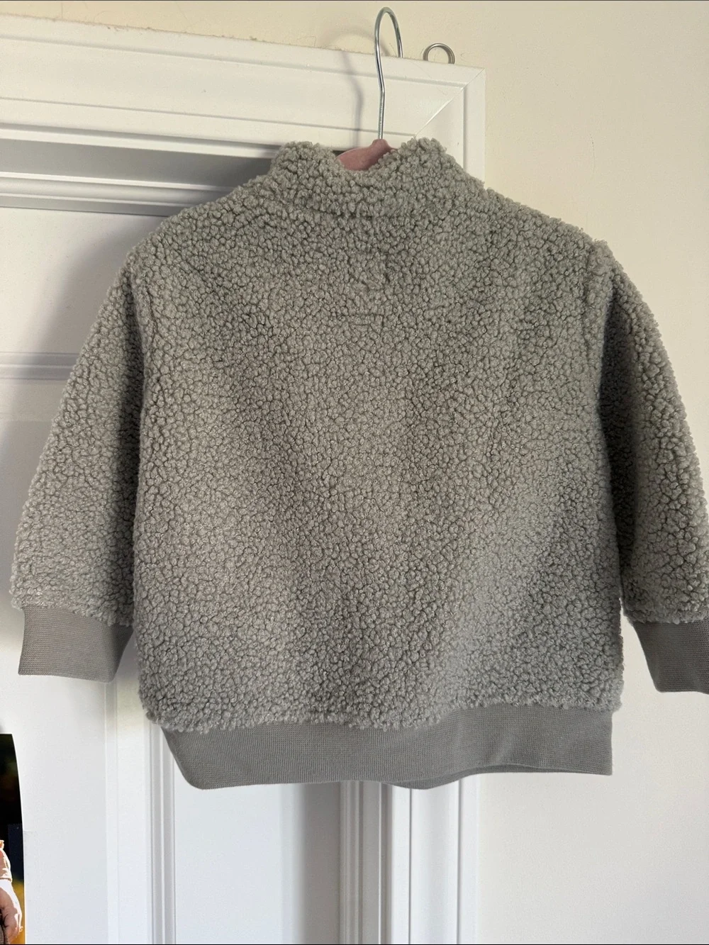 Baby GAP Kids Sherpa Half-Zip Pullover - Light Gray